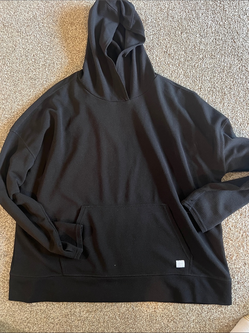 Soybu Black Textured Hooded Pullover